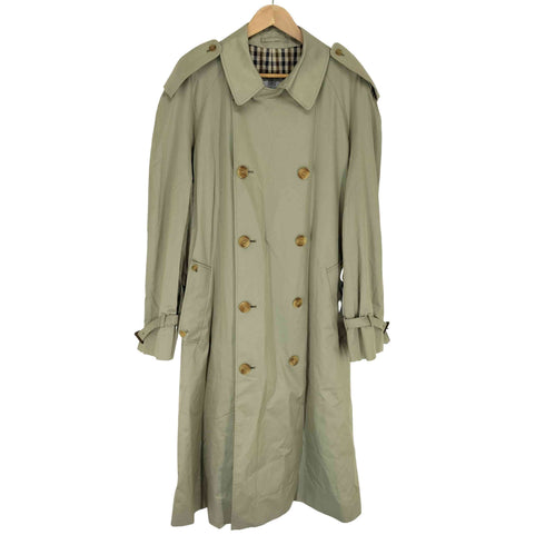 アクアスキュータム AQUASCUTUM MADE IN ENGLAND 玉虫 裏地チェックトレンチコート メンズ