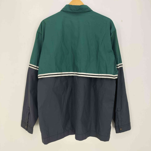 ポロスポーツラルフローレン POLO SPORT RALPH LAUREN 90s ロゴプリント 刺繍 裏地メッシュ ラインテープ 切り替え サイドスリット ナイロン ジップアップ コーチジャケット メンズ import:L