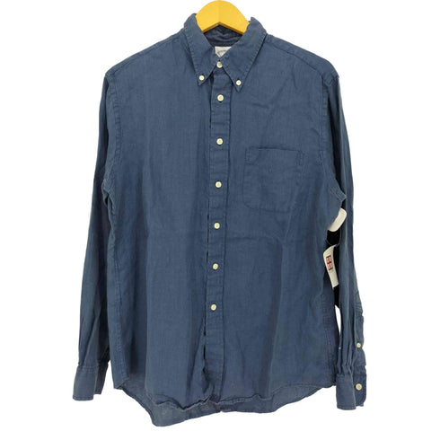 ブルックスブラザーズ BROOKS BROTHERS リネン100 ボタンダウンシャツ メンズ import:L