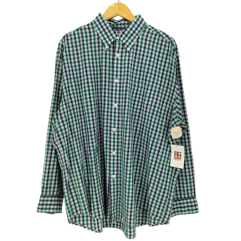 ブルックスブラザーズ BROOKS BROTHERS REGULAR FIT チェック コットン ボタンダウンシャツ メンズ import:XL