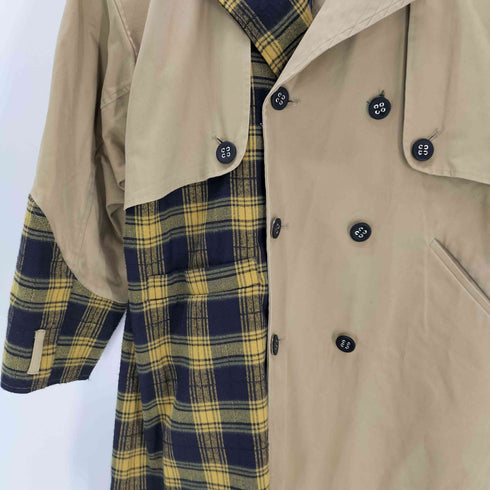 パメオポーズ Pameo Pose 19AW Caos Coat カオス コート ダブルブレスト ドッキング トレンチコート メンズ FREE