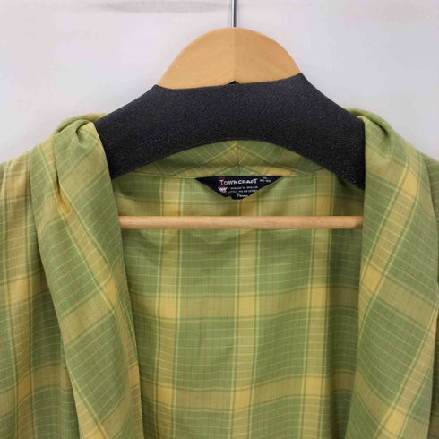 タウンクラフト TOWNCRAFT 50-60S 三角タグ チェック ガウンコート メンズ import:XL