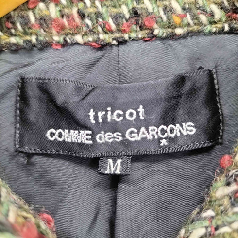 トリココムデギャルソン tricot COMME des GARCONS ツイードピーコート レディース JPN:M