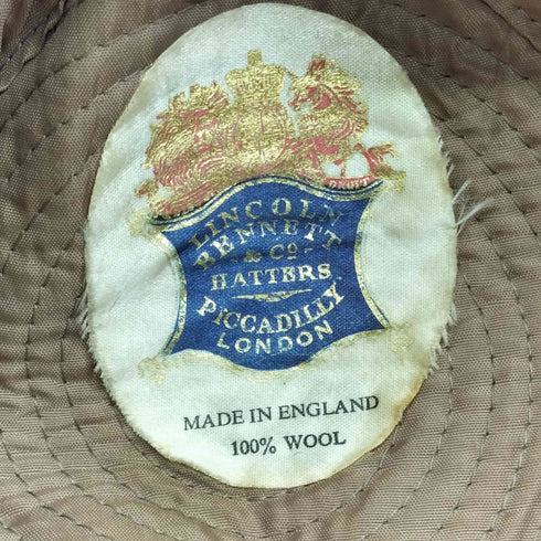 Lincoln Bennett MADE IN ENGLAND チェック ウールハット レディース