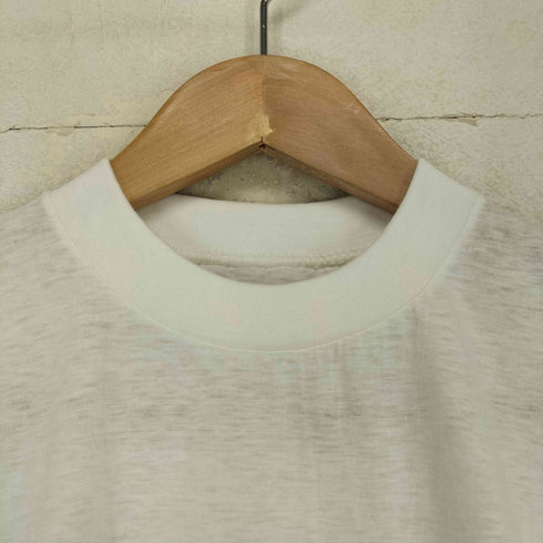 袖裾シングル 両面プリントクルーネックTシャツ メンズ