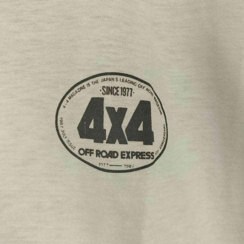 袖裾シングル 両面プリントクルーネックTシャツ メンズ