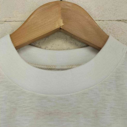 袖裾シングル フロントプリントクルーネックTシャツ メンズ M