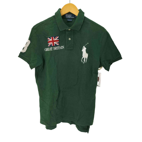 ポロバイラルフローレン Polo by RALPH LAUREN CUSTOM FIT ビックポニー ユニオンジャック 刺繍 ナンバリング ポロシャツ メンズ JPN:L