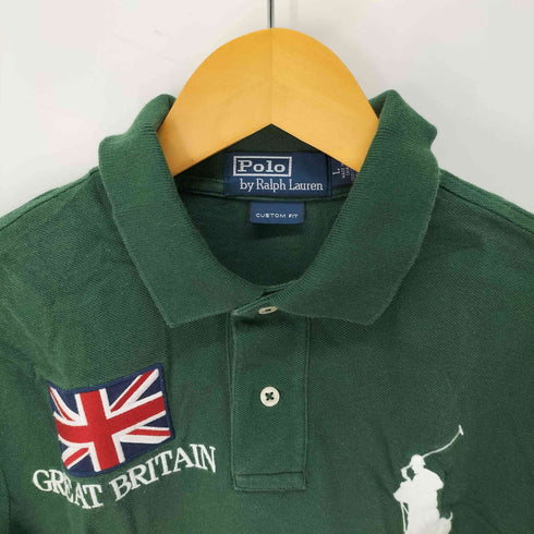 ポロバイラルフローレン Polo by RALPH LAUREN CUSTOM FIT ビックポニー ユニオンジャック 刺繍 ナンバリング ポロシャツ メンズ JPN:L