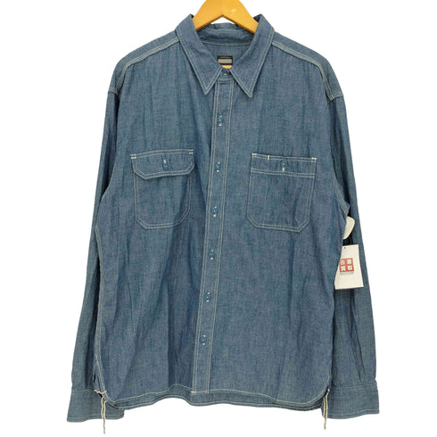 モモタロウジーンズ MOMOTARO JEANS チンスト マチ付き シャンブレーシャツ メンズ JPN:46