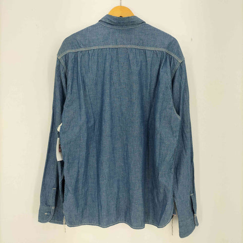 モモタロウジーンズ MOMOTARO JEANS チンスト マチ付き シャンブレーシャツ メンズ JPN:46