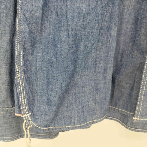 モモタロウジーンズ MOMOTARO JEANS チンスト マチ付き シャンブレーシャツ メンズ JPN:46