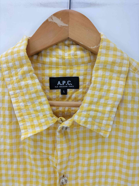 アーペーセー A.P.C. ギンガムチェック S/S シャツ メンズ import:L