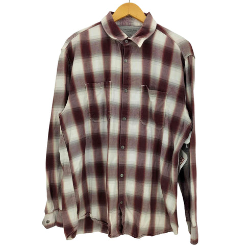 カルバンクラインジーンズ Calvin Klein Jeans オンブレチェック スナップボタン 長袖 シャツ メンズ import:L