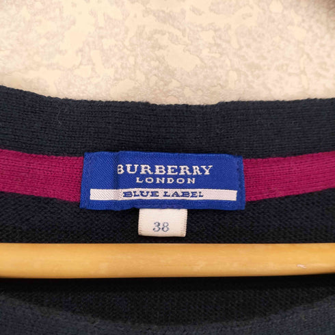 バーバリーブルーレーベル BURBERRY BLUE LABEL ワンポイント刺繍ニットワンピース レディース 38