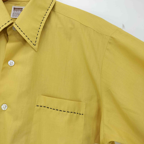 モンゴメリーワード MONTGOMERY WARD 60-70s 茶タグ コットンポリ ステッチライン ダブルポケット 半袖 シャツ メンズ 16 1/2