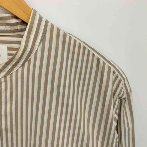 スティルバイハンド STILL BY HAND ストライプ バンドカラー プルオーバーシャツ メンズ JPN:46