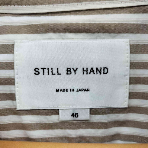 スティルバイハンド STILL BY HAND ストライプ バンドカラー プルオーバーシャツ メンズ JPN:46