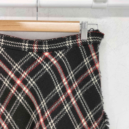 トリココムデギャルソン tricot COMME des GARCONS アシンメトリー チェック ウールスカート レディース JPN:M