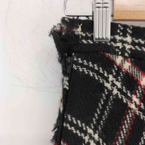 トリココムデギャルソン tricot COMME des GARCONS アシンメトリー チェック ウールスカート レディース JPN:M