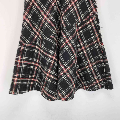 トリココムデギャルソン tricot COMME des GARCONS アシンメトリー チェック ウールスカート レディース JPN:M