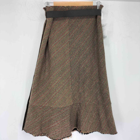 トリココムデギャルソン tricot COMME des GARCONS ツイード フリンジスカート レディース