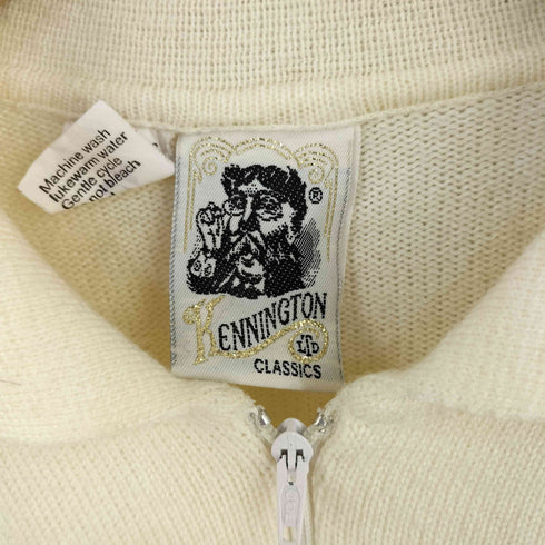 ケニントン kennington 白タグ ハーフジップニットシャツ メンズ import:M