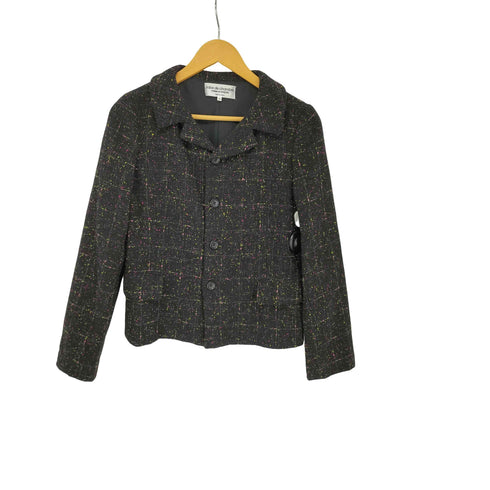 ローブドシャンブルコムデギャルソン robe de chambre COMME des GARCONS 01aw ネップ ツイードジャケット レディース JPN:M