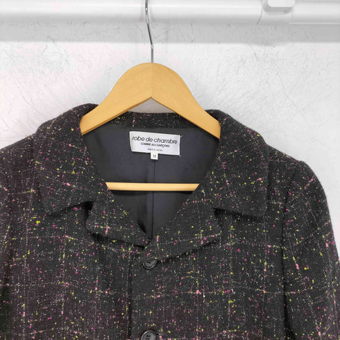ローブドシャンブルコムデギャルソン robe de chambre COMME des GARCONS 01aw ネップ ツイードジャケット レディース JPN:M