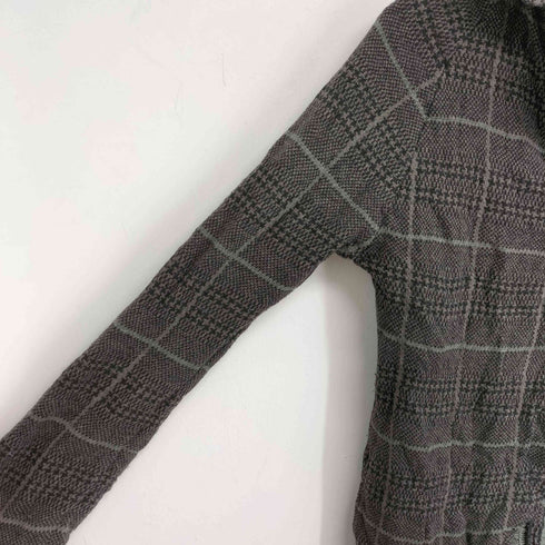 ワイズ Ys LAINE WOOL 安全ピン チェックカーディガンジャケット レディース JPN:2