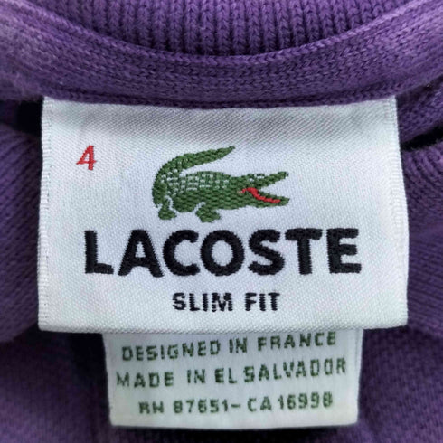 ラコステ LACOSTE SLIM FIT ロゴ刺繍 鹿の子 ポロシャツ メンズ 4