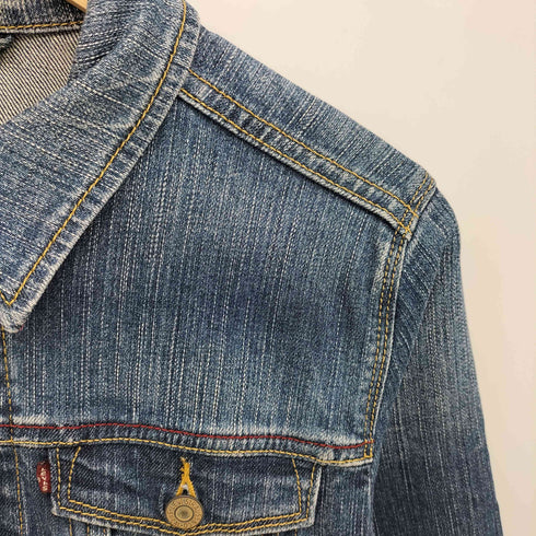 リーバイス Levis ポケット切替 ウォッシュ加工 デニム トラッカー ジャケット レディース import:S