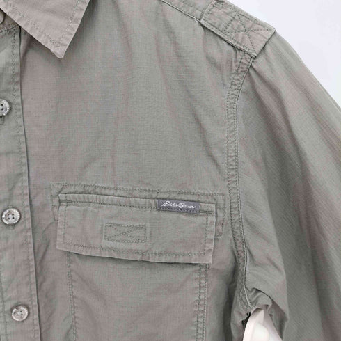 エディーバウアー Eddie Bauer コットン リップストップ 長袖 シャツ メンズ import:XS