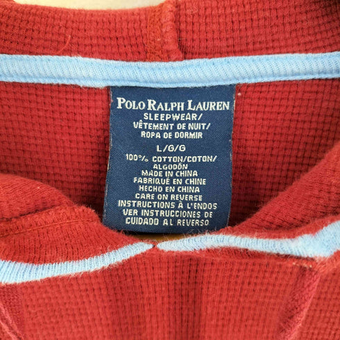 ポロバイラルフローレン Polo by RALPH LAUREN ポニー刺繍サーマルプルオーバーパーカー メンズ import:L