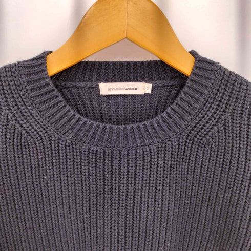 STUDIO R330 クロップド クルーネックリブニット casual レディース import:M