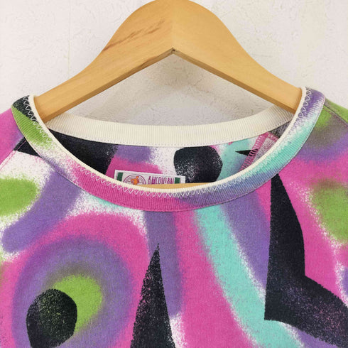 american system サイケデリック柄Tシャツ メンズ import:L