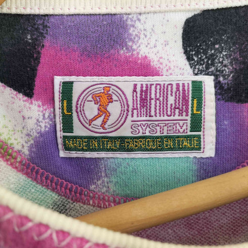 american system サイケデリック柄Tシャツ メンズ import:L