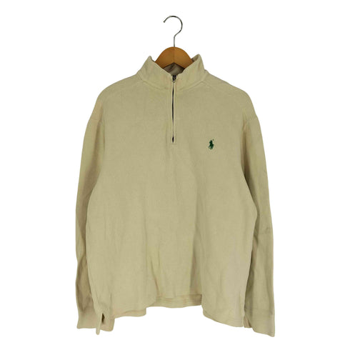 ポロバイラルフローレン Polo by RALPH LAUREN ポニー刺繍 コットン ハーフジップ スウェット メンズ import:L