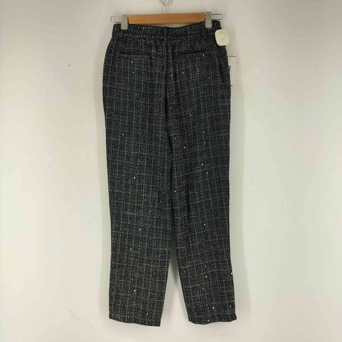 トッコクローゼット tocco closet 裾パール付きスパンコールツイードパンツ レディース M