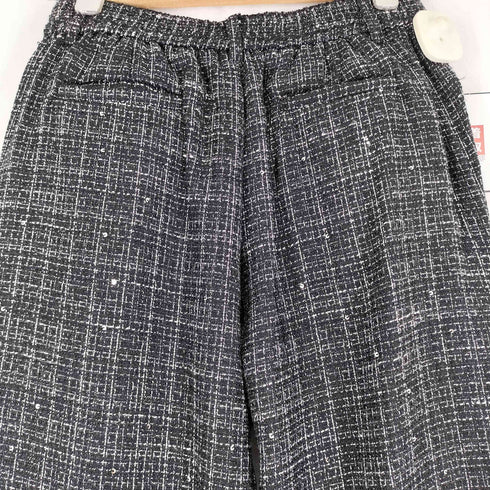 トッコクローゼット tocco closet 裾パール付きスパンコールツイードパンツ レディース M