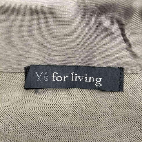 ワイズフォーリビング Ys for living キュプラコンビ ウールカーディガン レディース