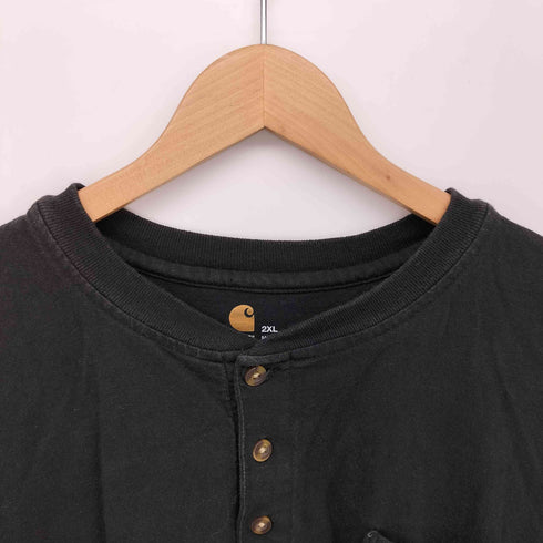 カーハート Carhartt LOOSE FIT HEAVYWEIGHT LONG-SLEEVE POCKET HENLEY T-SHIRT ヘンリーネック Tシャツ 長袖 メンズ import:XXL