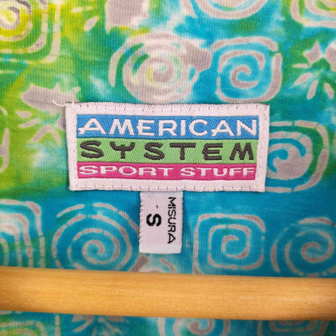 AMERICAN SYSTEM SPORT STUFF タイダイ染めサイケデリック柄Tシャツ メンズ import:S