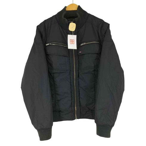 トミーヒルフィガー TOMMY HILFIGER フロントジップ ナイロン中綿 ジャケット メンズ L