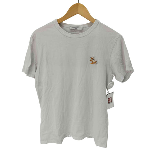 メゾンキツネ MAISON KITSUNE Fox Chilux Logo T-shirt チラックスフォックス パッチ クラシック Tシャツ メンズ import:S