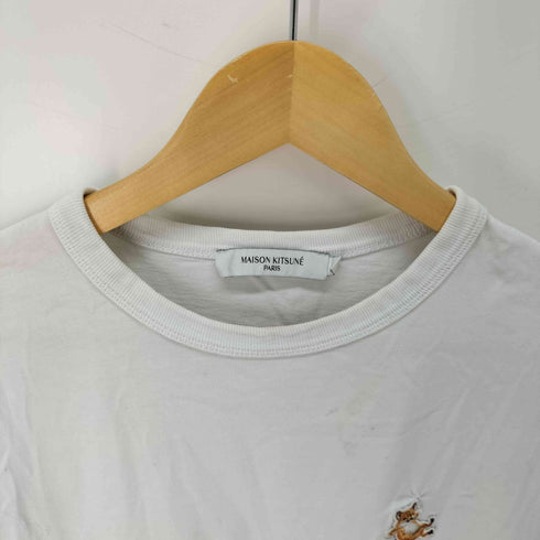 メゾンキツネ MAISON KITSUNE Fox Chilux Logo T-shirt チラックスフォックス パッチ クラシック Tシャツ メンズ import:S