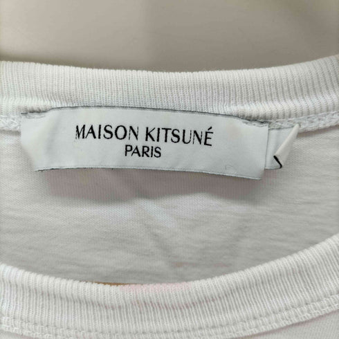 メゾンキツネ MAISON KITSUNE Fox Chilux Logo T-shirt チラックスフォックス パッチ クラシック Tシャツ メンズ import:S