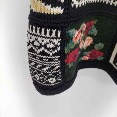 js hand knit 総柄 コットンニット レディース 2