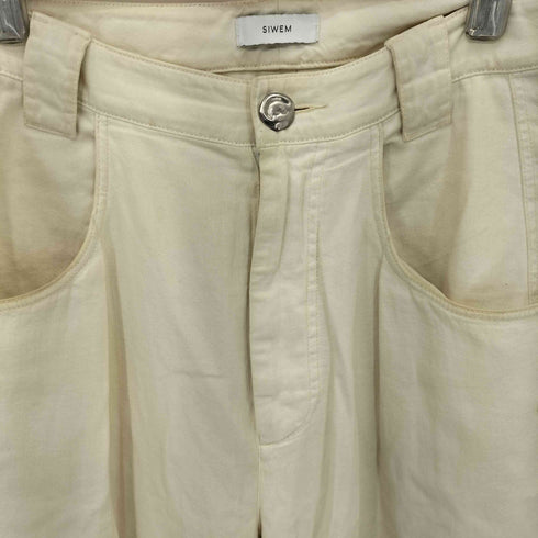SIWEM ワイド テーパード デニム パンツ レディース JPN:M