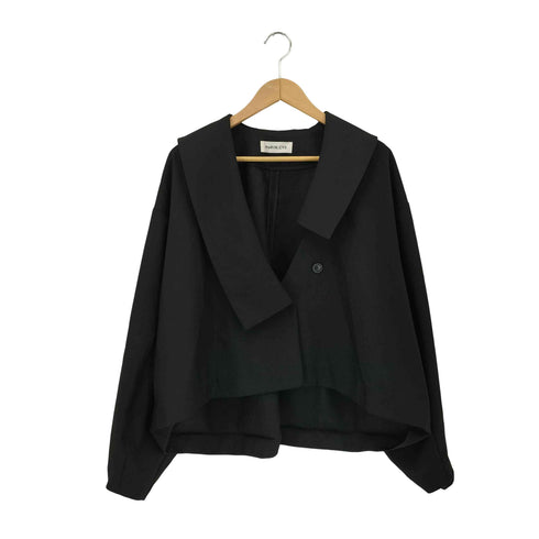ヘリンドットサイ HeRIN.CYE Big asymmetry collar jacket ビッグ アシンメトリー カラージャケット レディース FREE